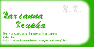 marianna krupka business card